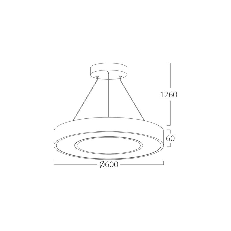 Plaf. LED SUSP 45W 3000/4000/6500K Lemn blade RND